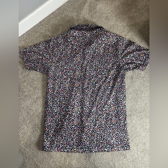 Bad Birdie Polo Shirt Performance Golf Polo Shirt Geometric Black Stretch Mens L - Picture 4 of 8